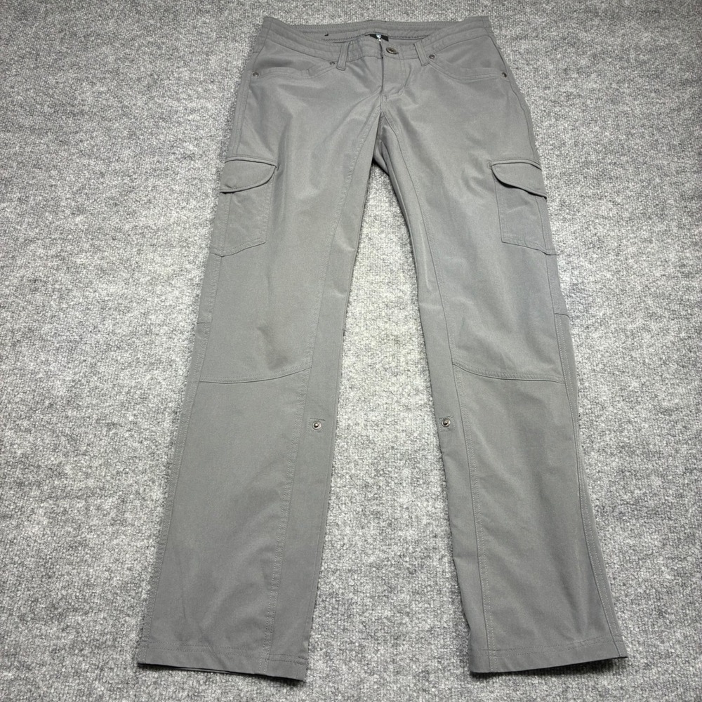 Kuhl Cargo Hiking Pants Womens‎ 4 Short Gray Articulated Outdoor Camping